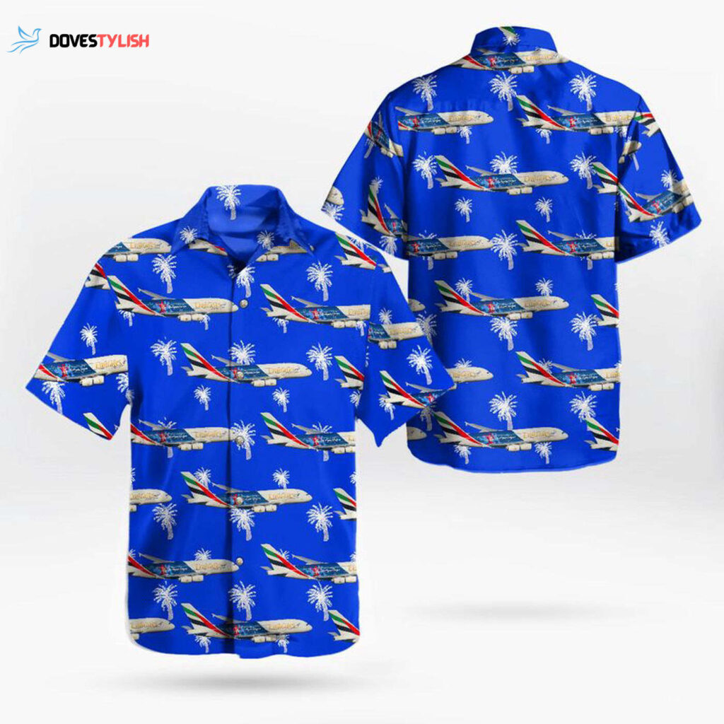 Los Angeles Dodgers Livery Emirates Airbus A380 Hawaiian Shirt Gift