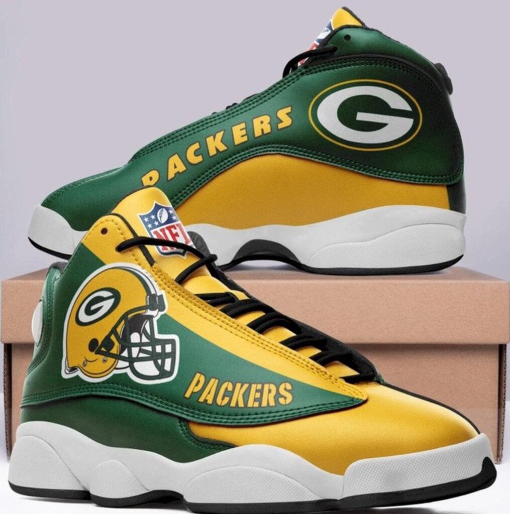 Green Bay Packers Air Jordan 13 Sneakers – Men s & Women s NFL Shoes