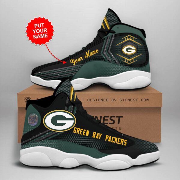 Custom Green Bay Packers Air Jordan 13 Sneakers with Personalized Name – Limited Edition 1067