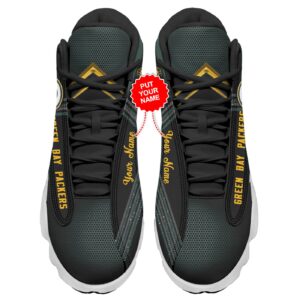 Custom Green Bay Packers Air Jordan 13 Sneakers with Personalized Name - Limited Edition 1067 3