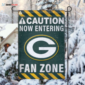 Green Bay Packers Fan Zone Flag, NFL Welcome Sport Flag - House Garden Decor Gift