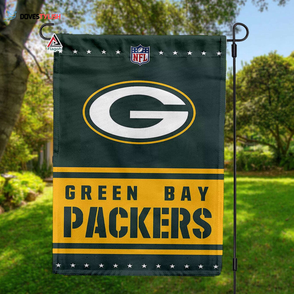 Green Bay Packers Football Team Flag, NFL Premium Two-sided Vertical Flag – House Garden Decor Gift