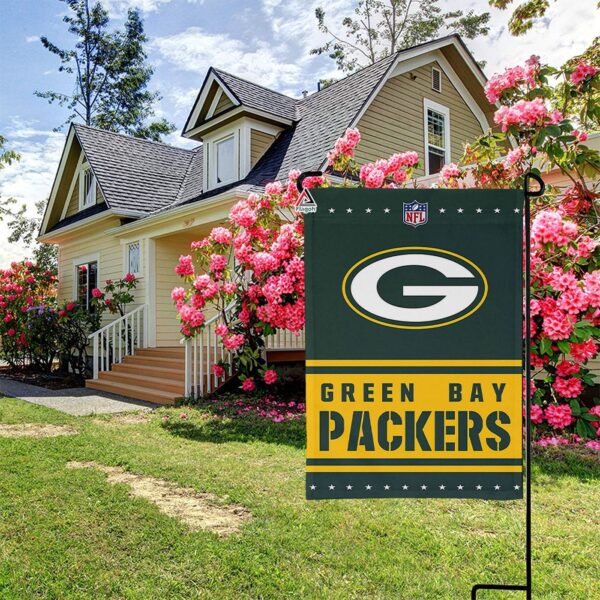Green Bay Packers Football Team Flag, NFL Premium Two-sided Vertical Flag – House Garden Decor Gift