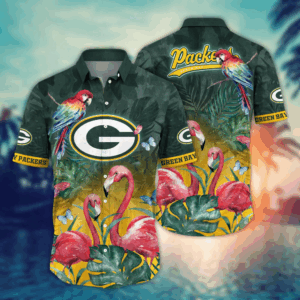 Green Bay Packers NFL Flower Hawaii Shirt  For Fans, Summer Football Shirts