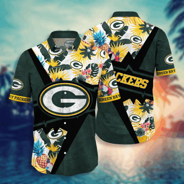 Green Bay Packers NFL Flower Hawaii Shirt  For Fans, Summer Football Shirts