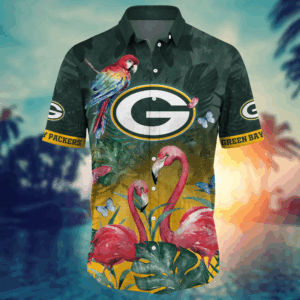 Green Bay Packers NFL Flower Hawaii Shirt  For Fans, Summer Football Shirts