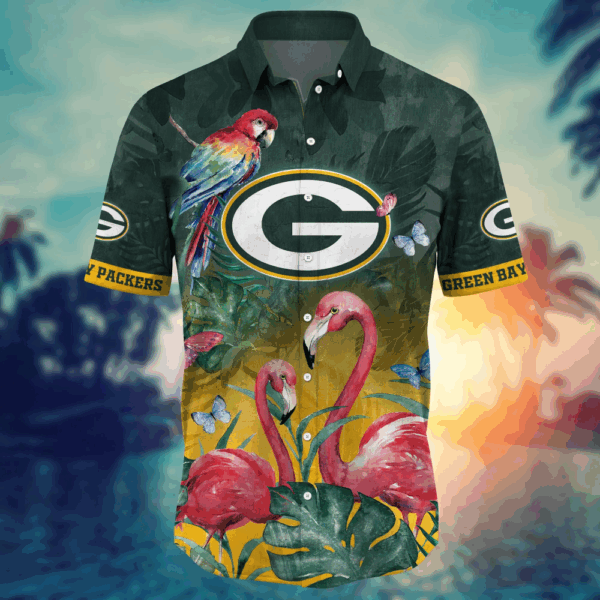 Green Bay Packers NFL Flower Hawaii Shirt  For Fans, Summer Football Shirts