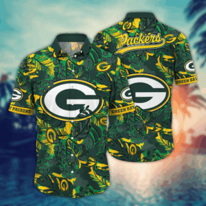 Green Bay Packers NFL Flower Hawaii Shirt  For Fans, Summer Football Shirts NA49404