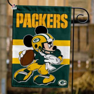 Green Bay Packers x Mickey Football Flag, NFL Premium Flag – House Garden Decor Gift