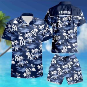 New York Yankees Hawaiian Shirt: Tropical Flower Aloha Shirt for Summer 2023 3