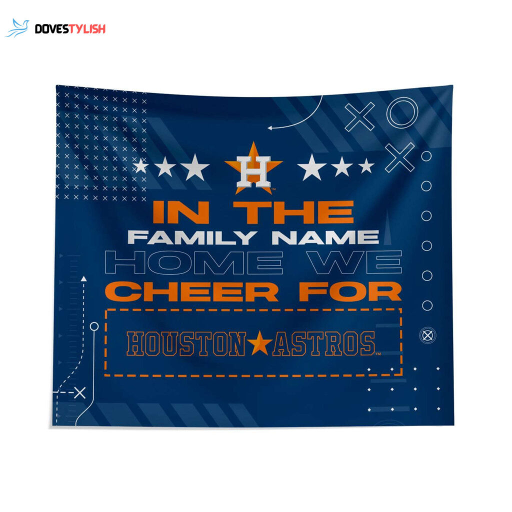 Custom Houston Astros Cheer Tapestry – Personalized Wall Decor