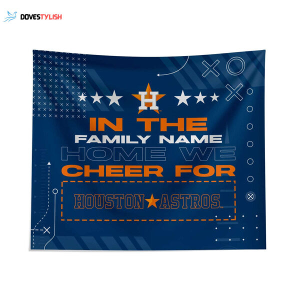 Custom Houston Astros Cheer Tapestry – Personalized Wall Decor