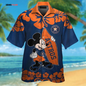 Houston Astros Mickey Mouse Hawaiian Shirt Set for Men Women Kids - Short Sleeve Button Up Tropical Aloha Style