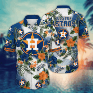 Houston Astros MLB Flower Hawaii Shirt   For Fans, Summer Football Shirts
