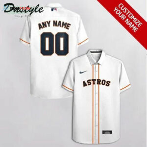 Custom Houston Astros White Hawaiian Shirt - Personalized MLB Apparel