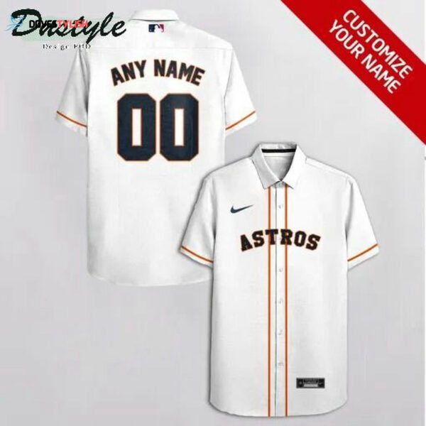 Custom Houston Astros White Hawaiian Shirt – Personalized MLB Apparel