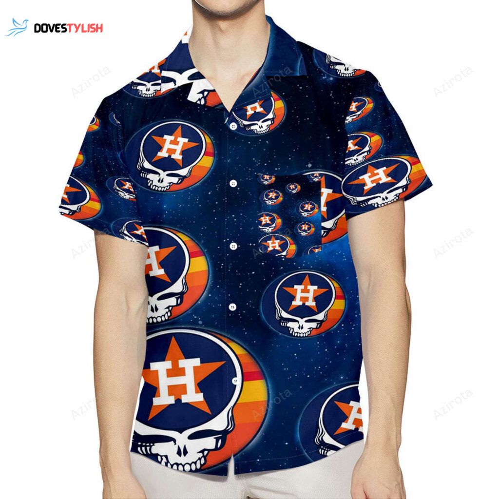 Summer Ready: Houston Astros Skull Star 3D All Over Print Hawaiian Shirt with Pocket