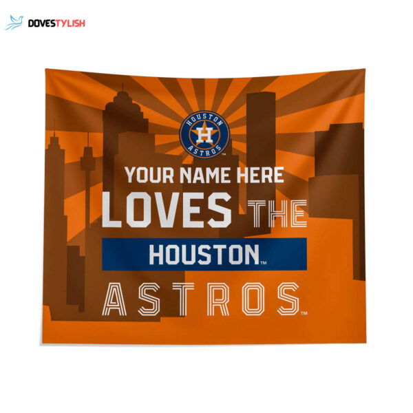 Custom Houston Astros Skyline Tapestry: Personalized Home Decor – Buy Now!