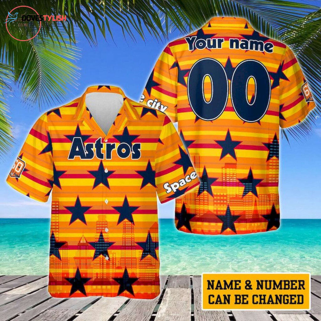 Custom Houston Astros Hawaiian Shirt: Personalized Space Design