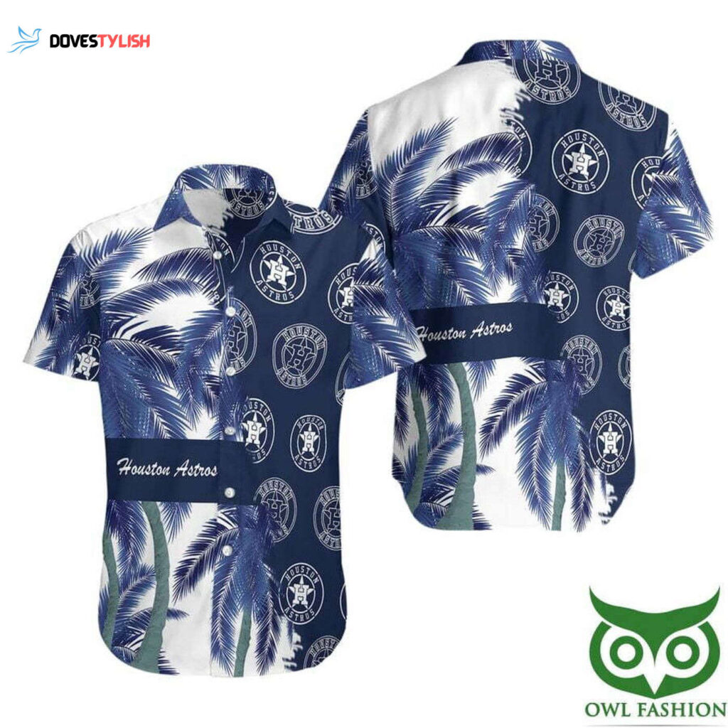 Stylish Houston Astros Coconut Tree Indigo Blue Hawaiian Shirt – Limited Edition