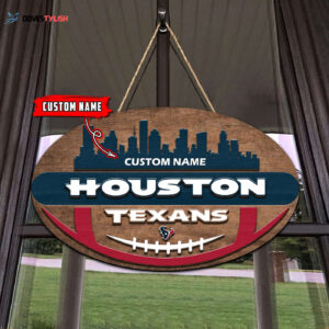Houston Texans 2 Layers Wooden Sign - Home Decor Gift