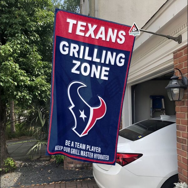Houston Texans Grilling Zone Flag, Texans Football Fans BBQ Flag – House Garden Decor Gift