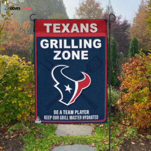 Houston Texans Grilling Zone Flag, Texans Football Fans BBQ Flag - House Garden Decor Gift