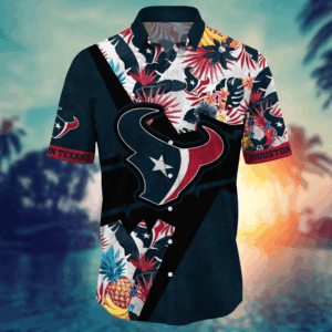 Houston Texans NFL Flower Hawaii Shirt  For Fans, Summer Football Shirts