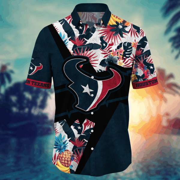Houston Texans NFL Flower Hawaii Shirt  For Fans, Summer Football Shirts