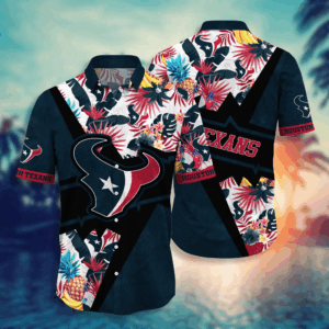 Houston Texans NFL Flower Hawaii Shirt  For Fans, Summer Football Shirts