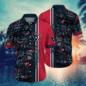 Houston Texans NFL Flower Hawaii Shirt   For Fans, Custom Summer Football Shirts