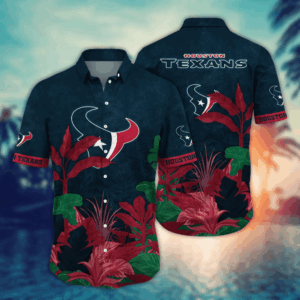 Houston Texans NFL Flower Hawaii Shirt   For Fans, Summer Football Shirts