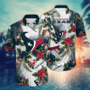 Houston Texans NFL Flower Hawaii Shirt   For Fans, Summer Football Shirts