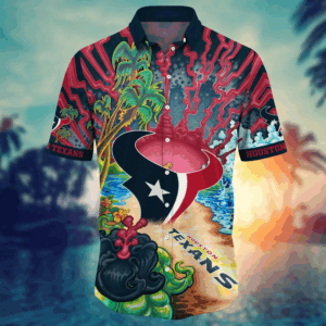 Houston Texans NFL Flower Hawaii Shirt  For Fans, Summer Football Shirts