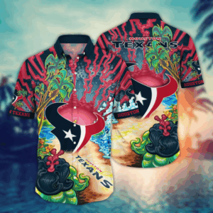 Houston Texans NFL Flower Hawaii Shirt  For Fans, Summer Football Shirts