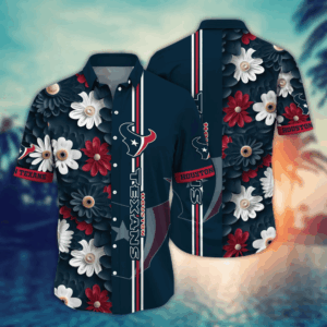 Houston Texans NFL Flower Hawaii Shirt   For Fans, Summer Football Shirts