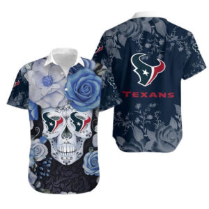 Houston Texans Skull Gift For Fan Hawaiian Graphic Print