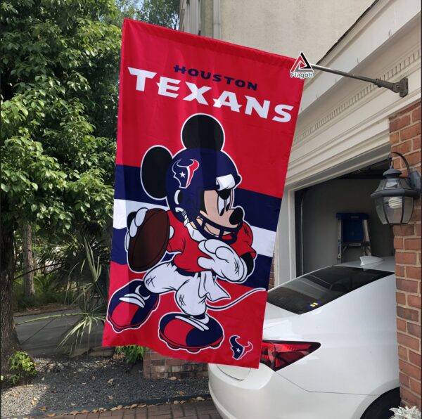 Houston Texans x Mickey Football Flag, NFL Premium Flag – House Garden Decor Gift