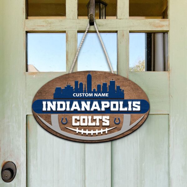 Indianapolis Colts 2 Layers Wooden Sign – Home Decor Gift