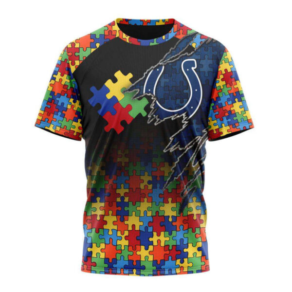 Indianapolis Colts Autism Awareness Design Unisex T-Shirt For Fans Gifts 2024