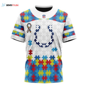 Indianapolis Colts Autism Awareness Unisex T-Shirt For Fans Gifts 2024