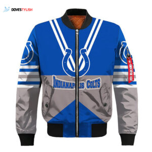 Indianapolis Colts Blue Silver Unisex Bomber Jacket