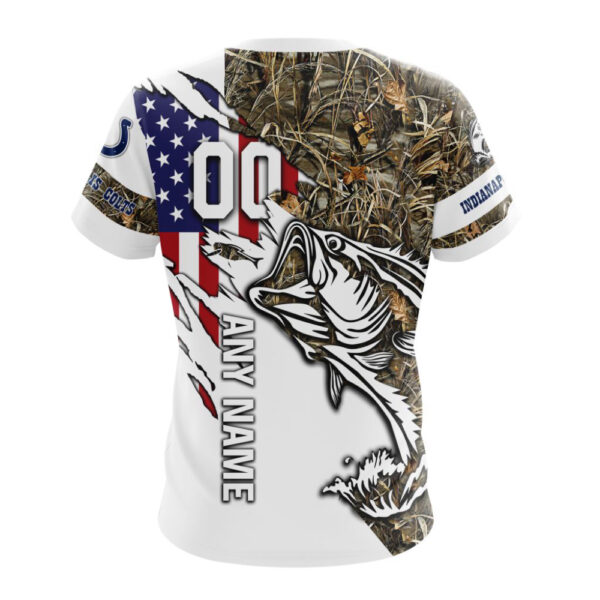Indianapolis Colts Fishing With Flag Of The United States Unisex T-Shirt For Fans Gifts 2025