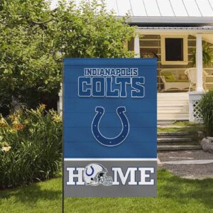 Indianapolis Colts Football Flag, Blue Mascot Personalized Football Fan Welcome Flags, Custom Family Name NFL Decor – House Garden Decor Gift