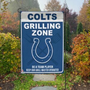 Indianapolis Colts Grilling Zone Flag, Colts Football Fans BBQ Flag – House Garden Decor Gift