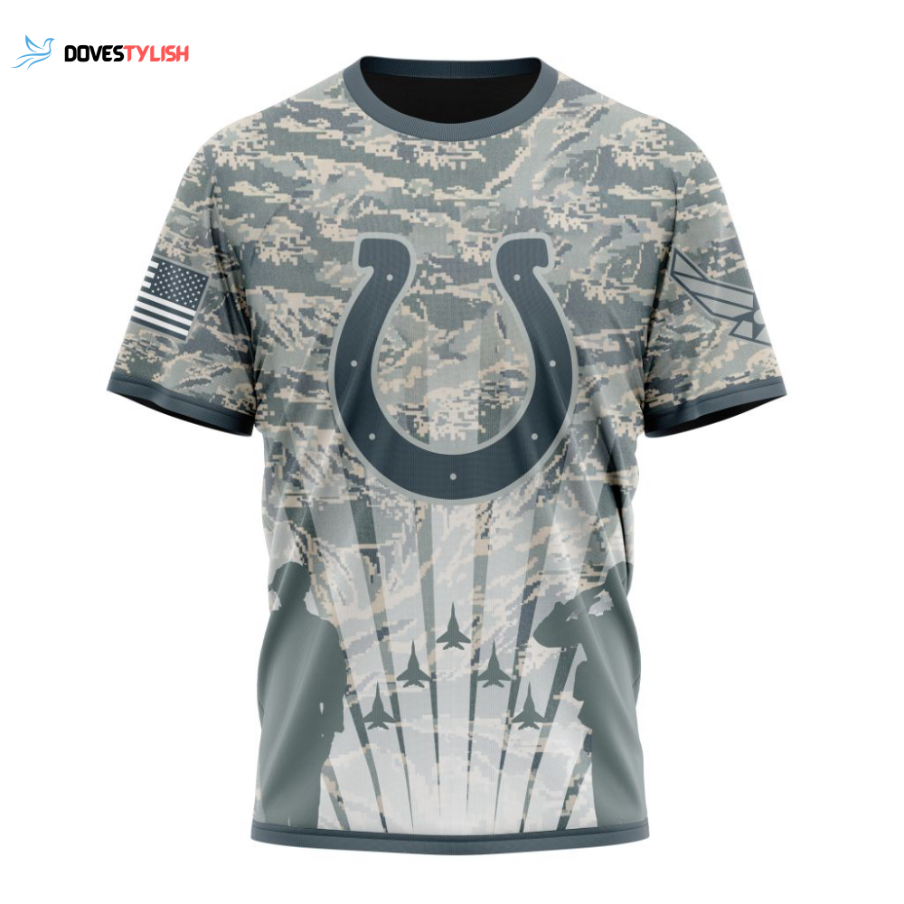 Indianapolis Colts Honor US Air Force Veterans Unisex T-Shirt For Fans Gifts 2025 Indianapolis Colts Honor US Air Force Veterans Unisex T-Shirt For Fans Gifts 2025
