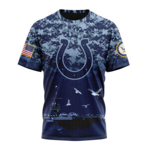 Indianapolis Colts Honor US Navy Veterans Unisex T-Shirt For Fans Gifts 2025