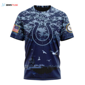 Indianapolis Colts Honor US Navy Veterans Unisex T-Shirt For Fans Gifts 2025