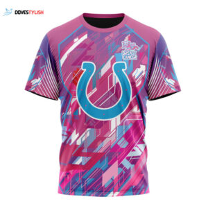 Indianapolis Colts I Pink I Can Fearless Again Breast Cancer Unisex T-Shirt For Fans Gifts 2024