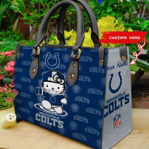 Indianapolis Colts Kitty Women Custom Name Leather Hand Bag